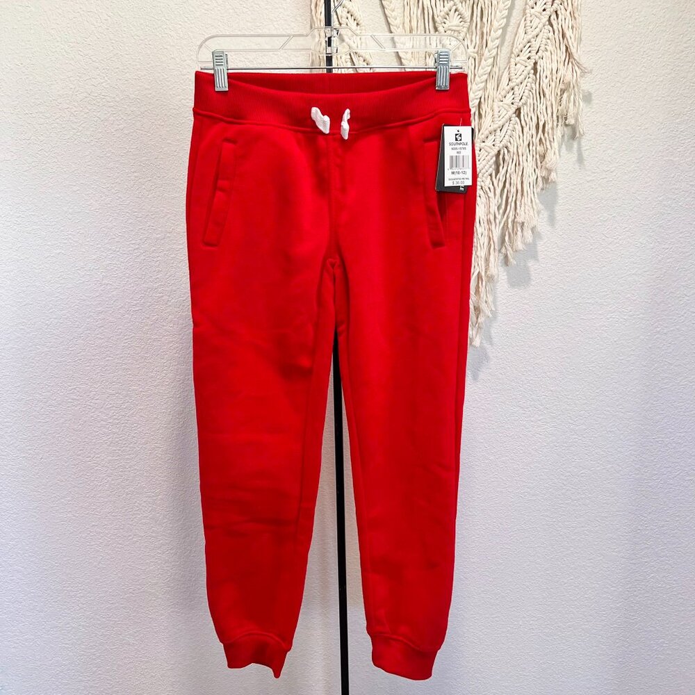 NWT Southpole Red Fleece Jogger Sweatpants | Size M (10-12) | Athleisure